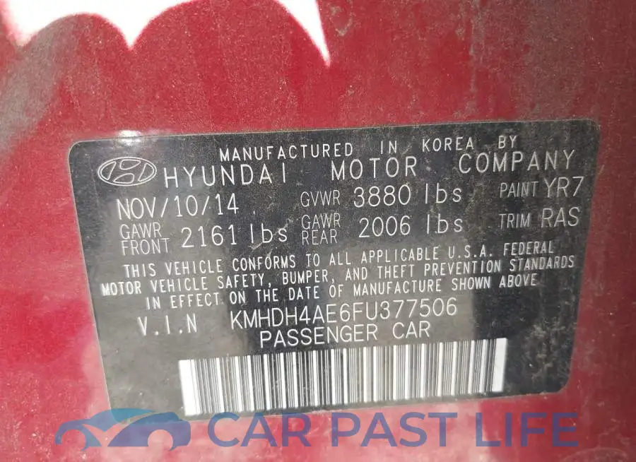 KMHDH4AE6FU377506# 9