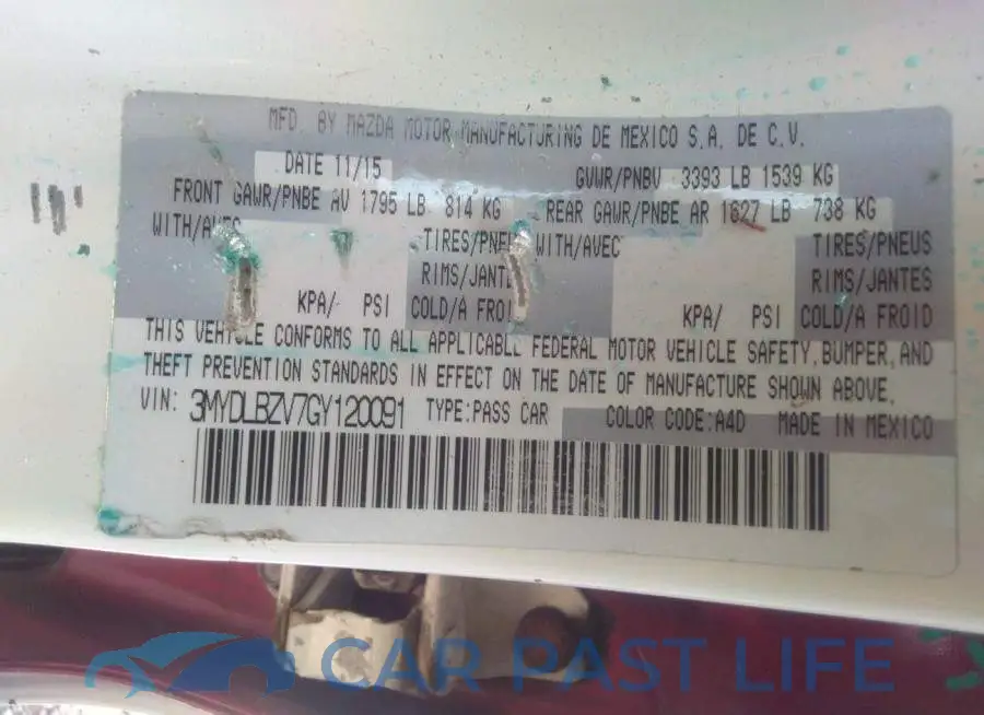 3MYDLBZV7GY120091# 9
