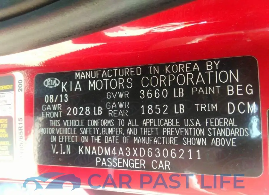 KNADM4A3XD6306211# 9