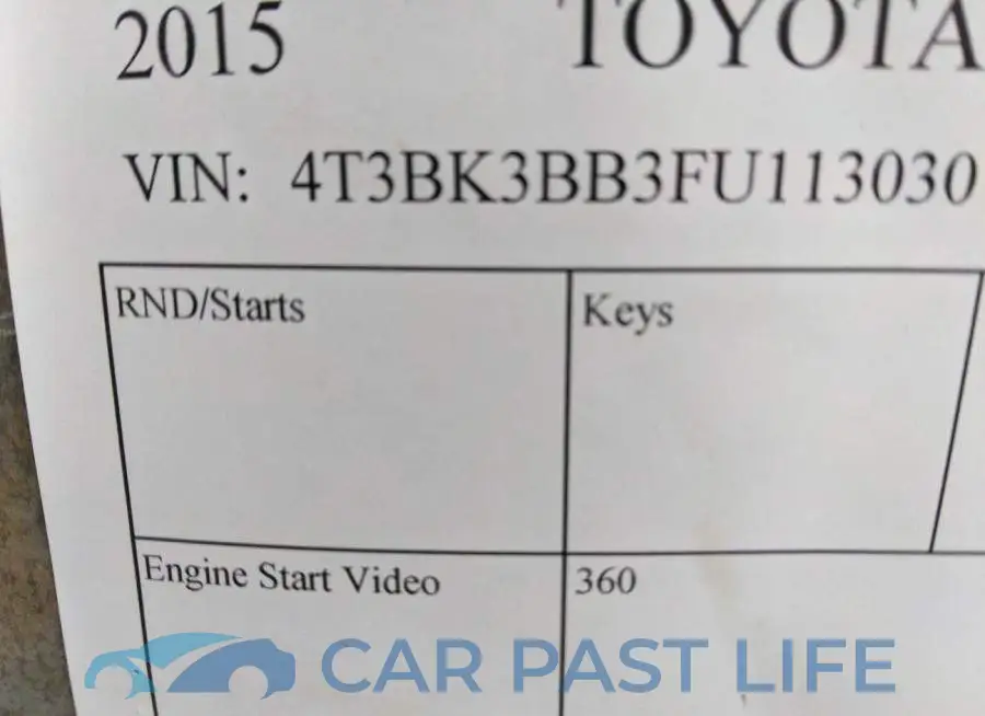 4T3BK3BB3FU113030# 9