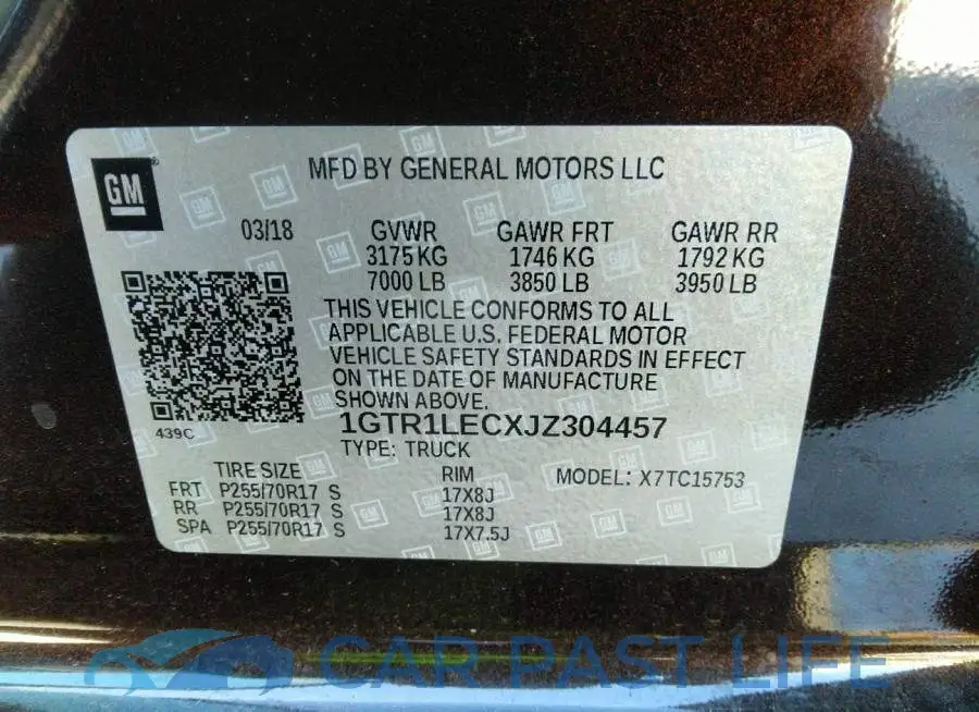1GTR1LECXJZ304457# 9