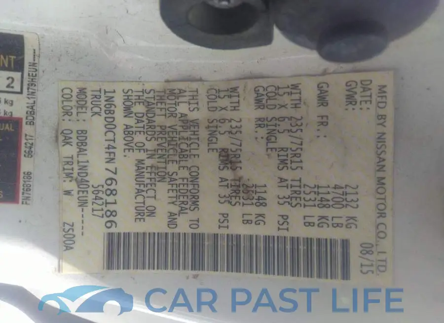1N6BD0CT4FN768186# 9