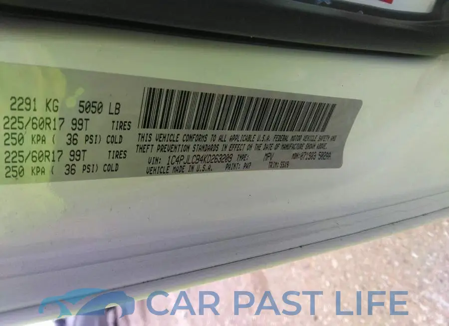 1C4PJLCB4KD263209# 9