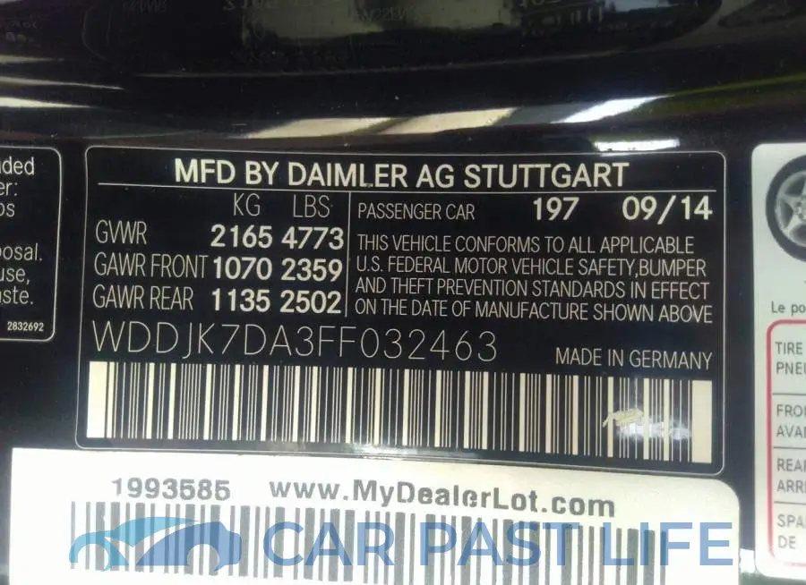 WDDJK7DA3FF032463# 9