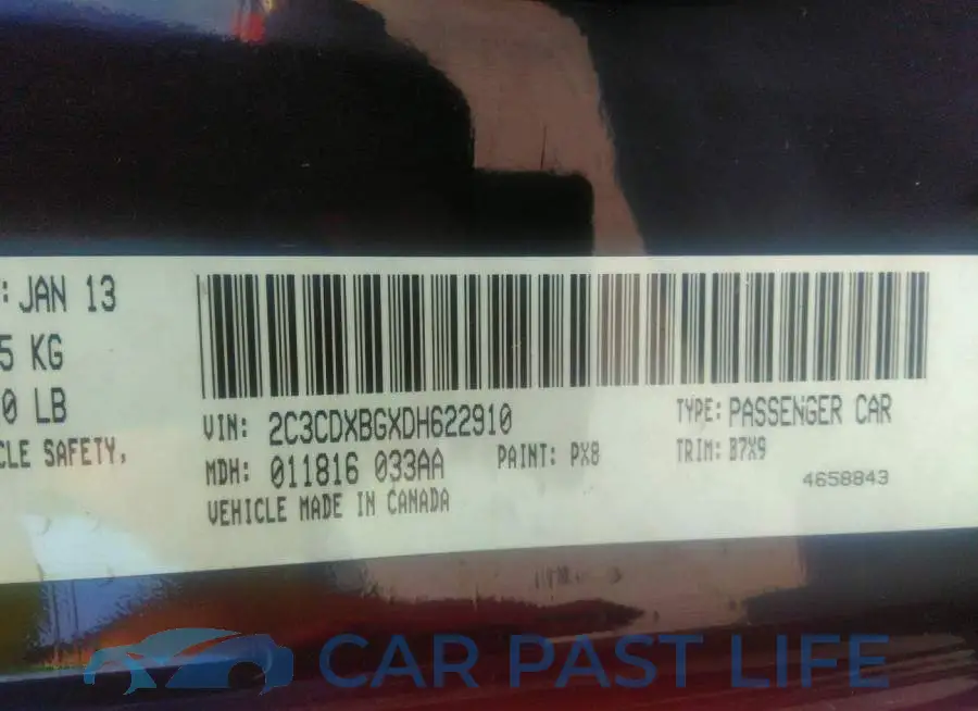 2C3CDXBGXDH622910# 9