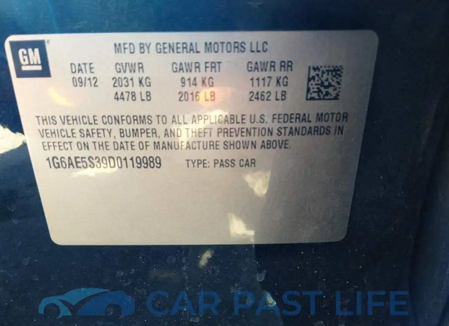 1G6AE5S39D0119989# 9