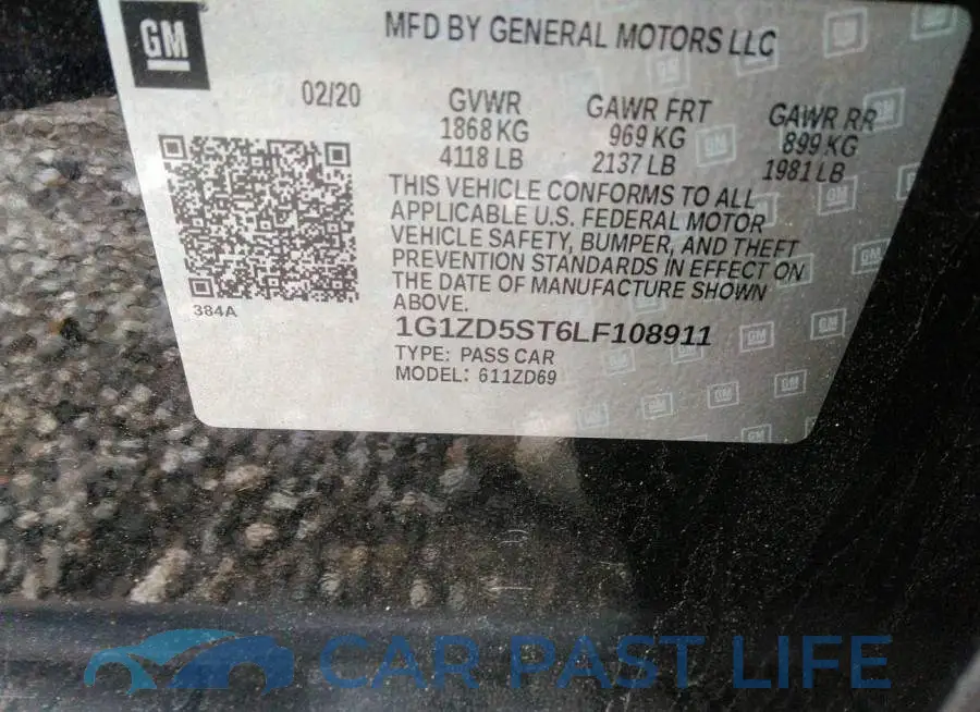 1G1ZD5ST6LF108911# 9