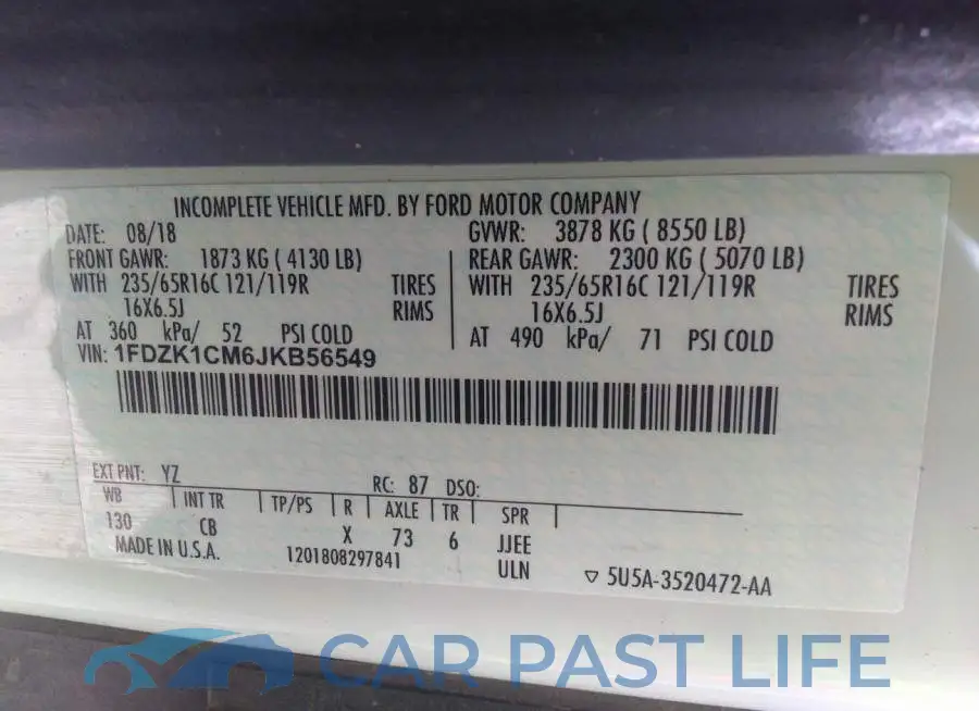 1FDZK1CM6JKB56549# 9