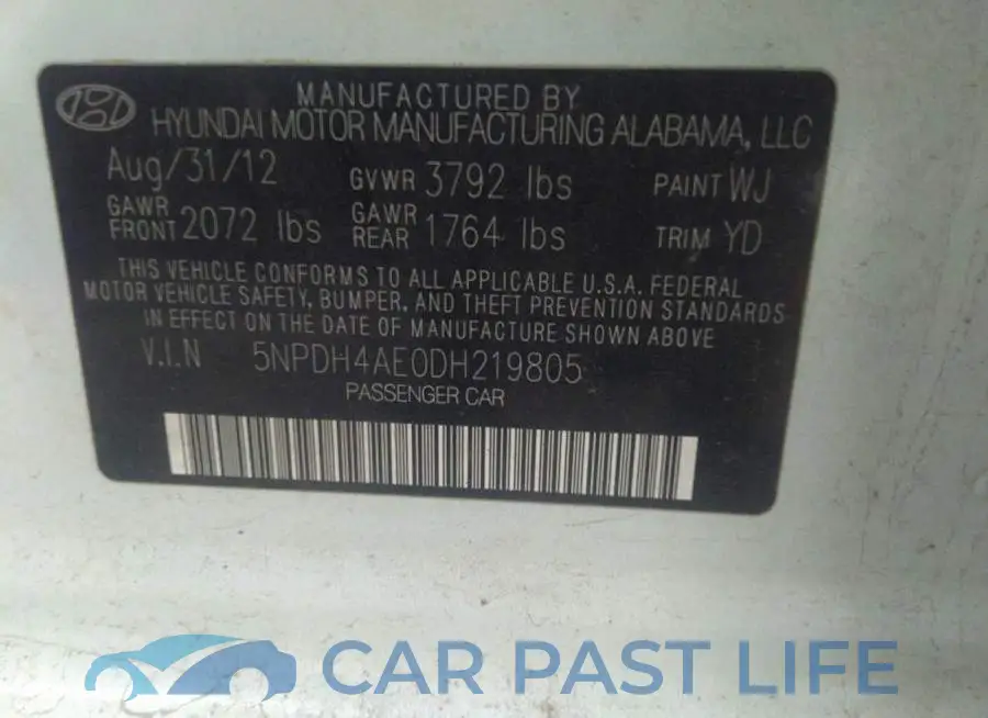 5NPDH4AE0DH219805# 9