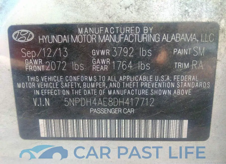 5NPDH4AE8DH417712# 9