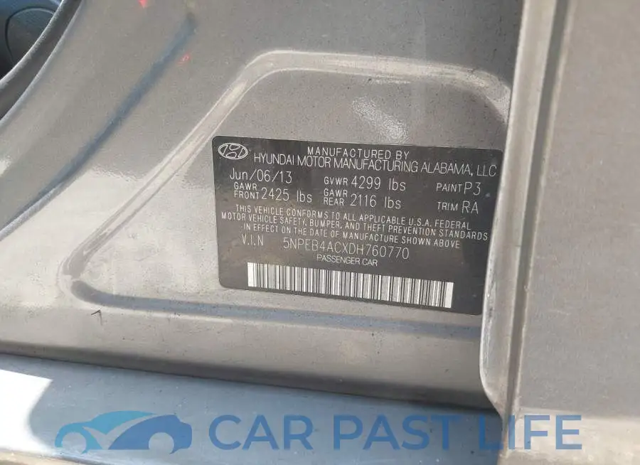 5NPEB4ACXDH760770# 9