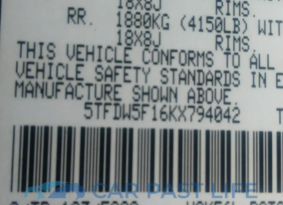 5TFDW5F16KX794042# 9