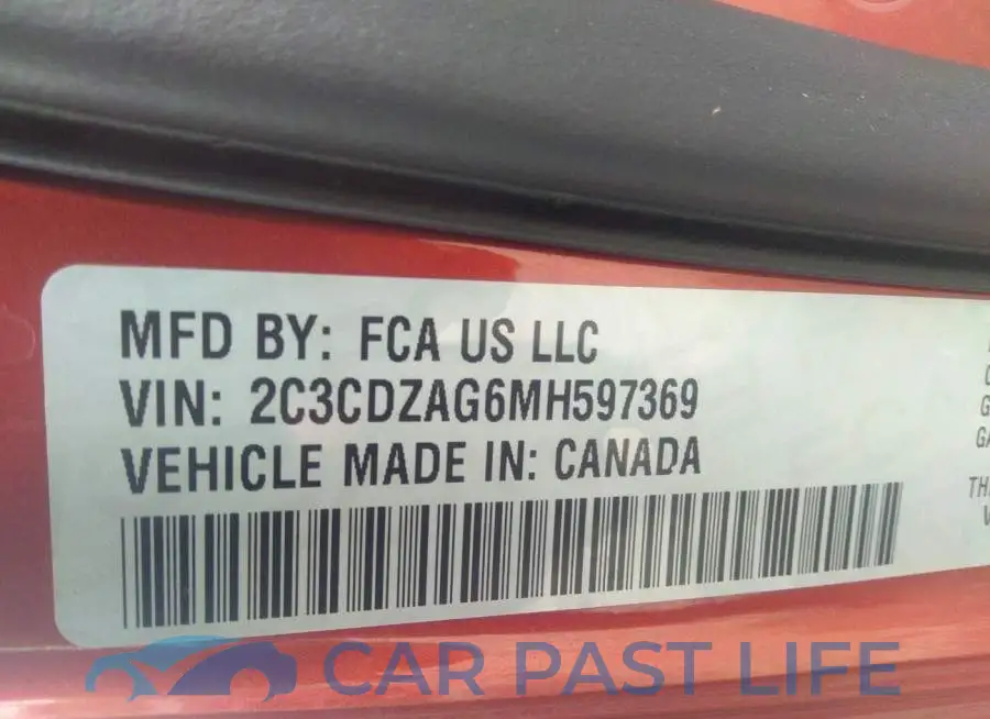 2C3CDZAG6MH597369# 9