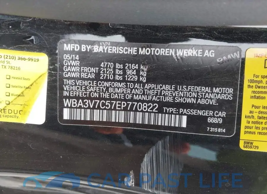 WBA3V7C57EP770822# 9