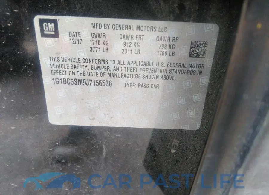 1G1BC5SM9J7156536# 9