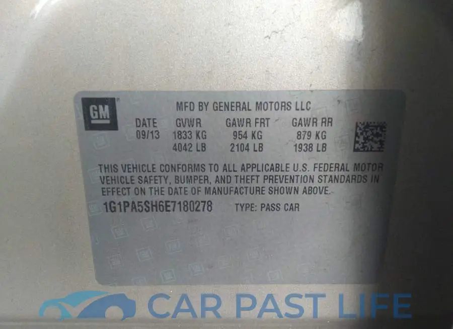 1G1PA5SH6E7180278# 9