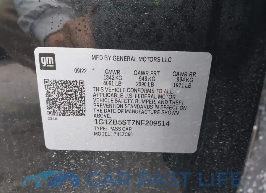 1G1ZB5ST7NF209514# 9