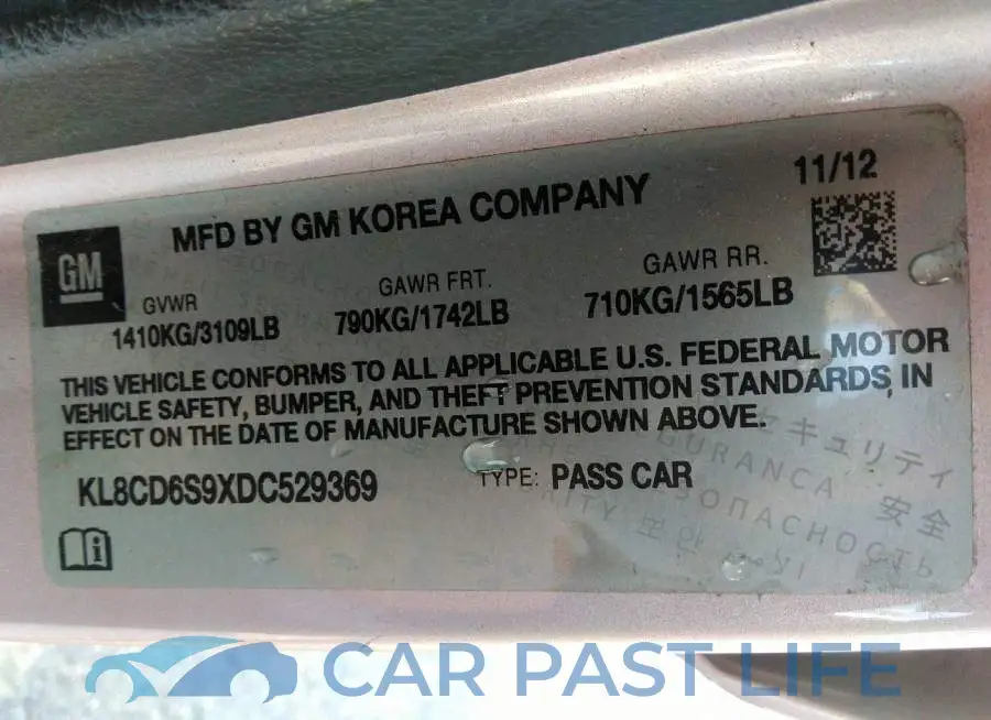 KL8CD6S9XDC529369# 9