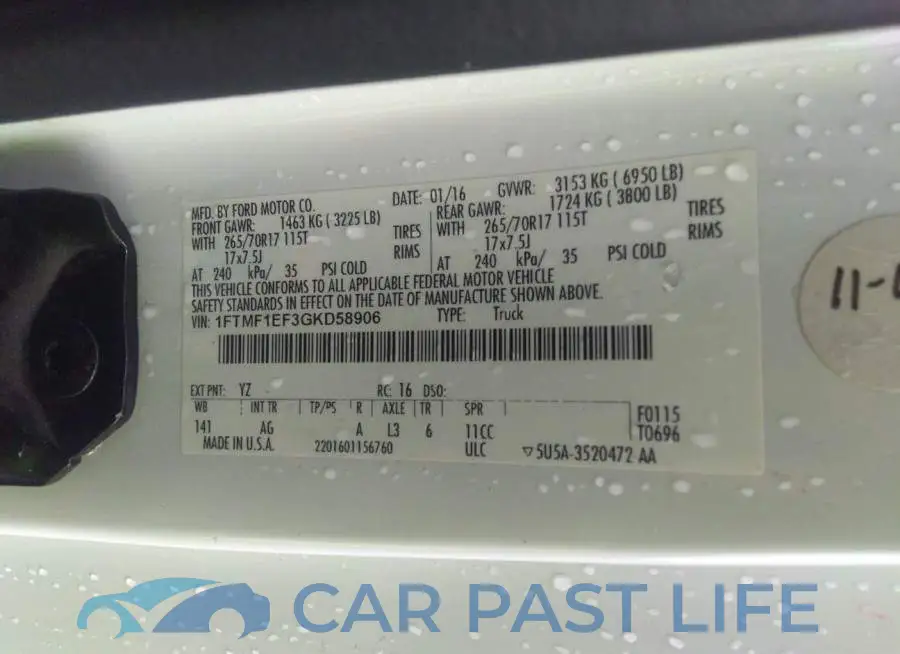 1FTMF1EF3GKD58906# 9