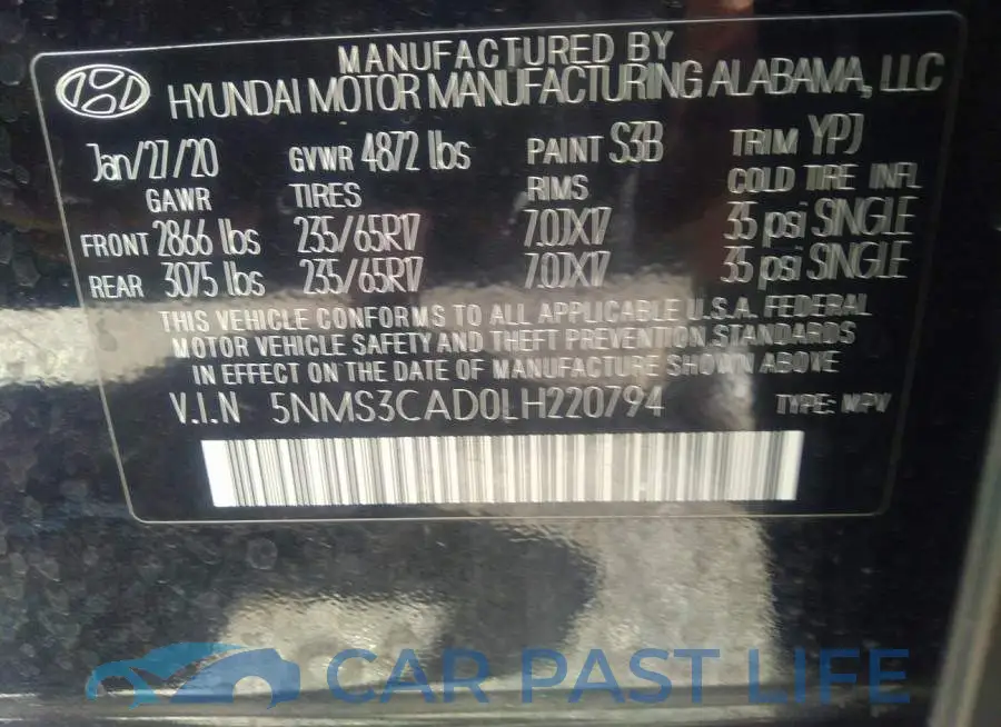 5NMS3CAD0LH220794# 9
