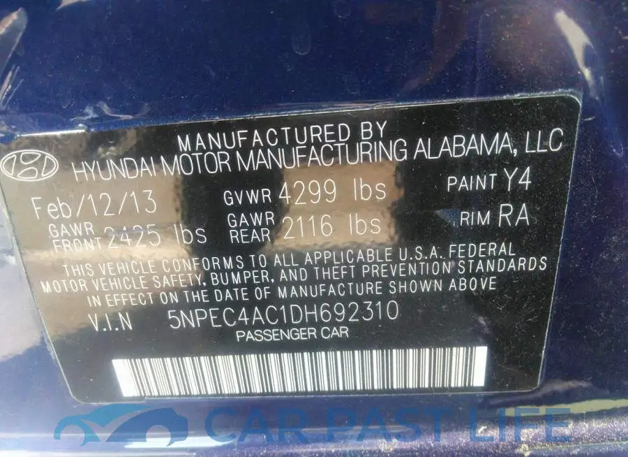 5NPEC4AC1DH692310# 9