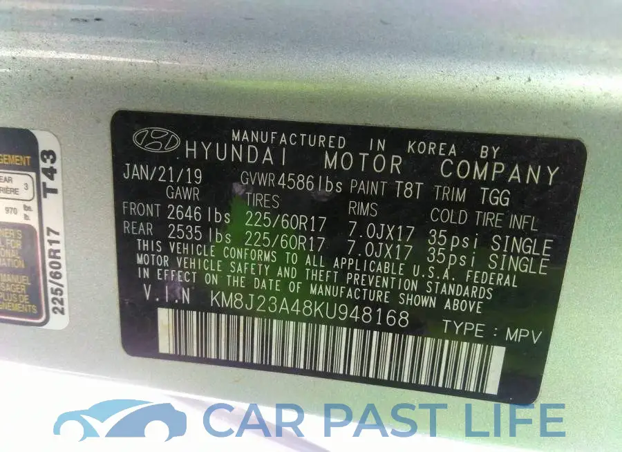 KM8J23A48KU948168# 9