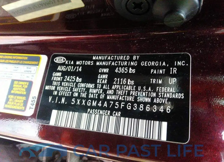 5XXGM4A75FG386346# 9
