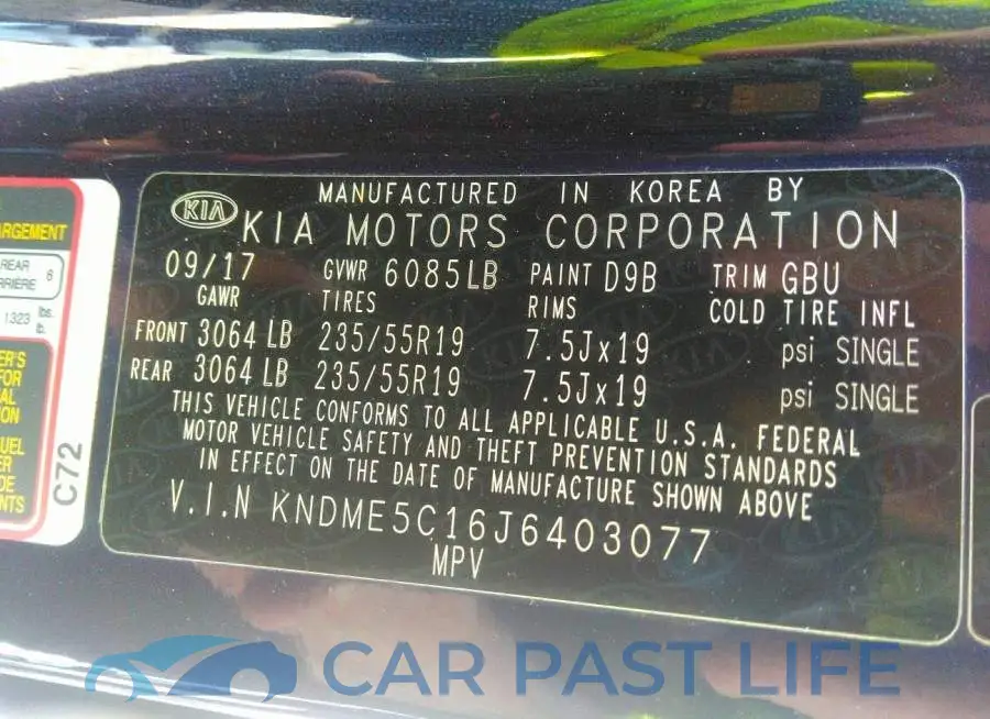 KNDME5C16J6403077# 9