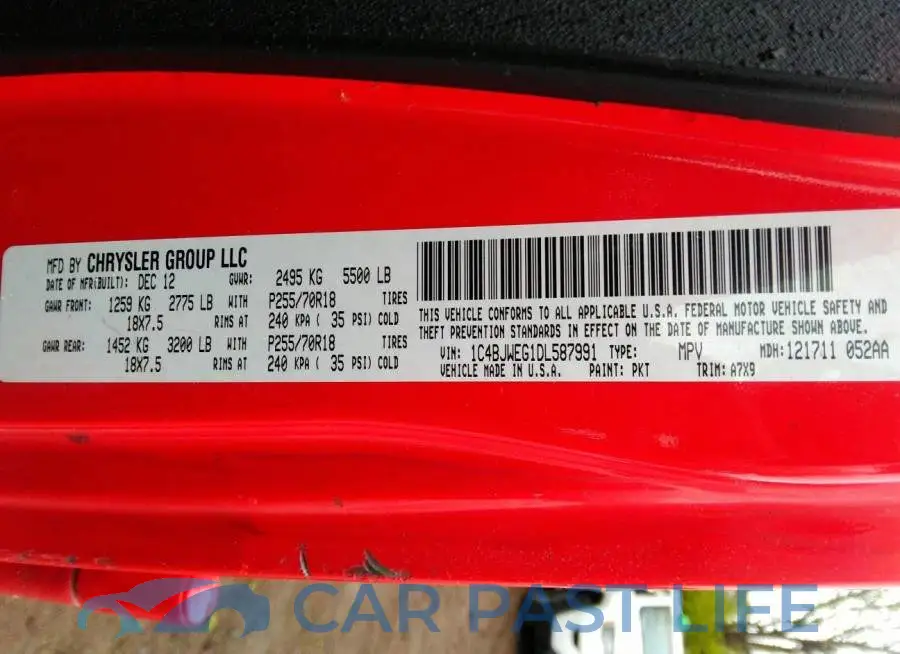 1C4BJWEG1DL587991# 9