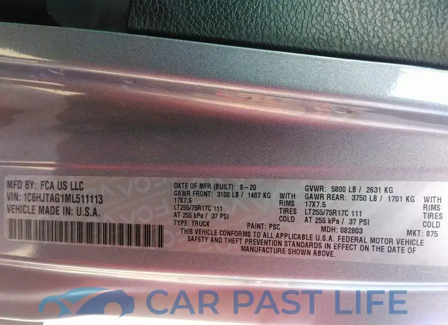 1C6HJTAG1ML511113# 9