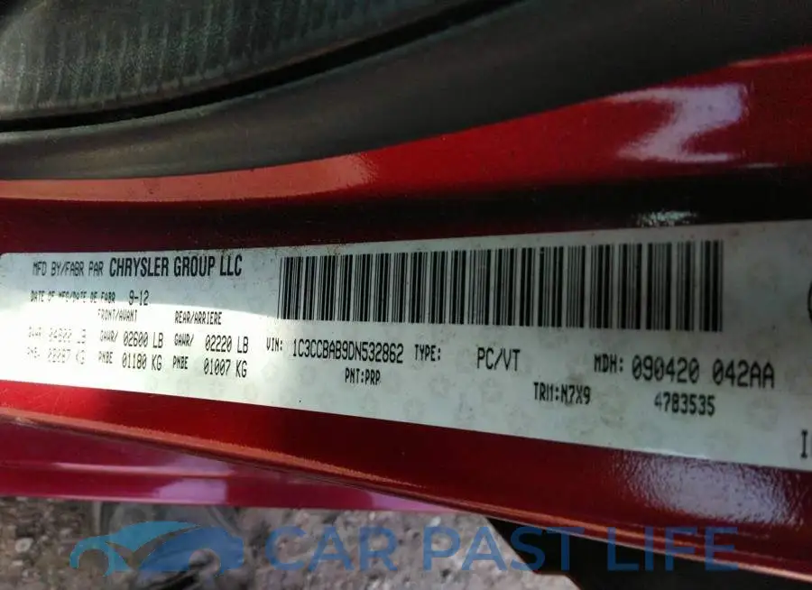 1C3CCBAB9DN532862# 9