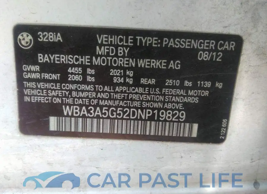WBA3A5G52DNP19829# 9