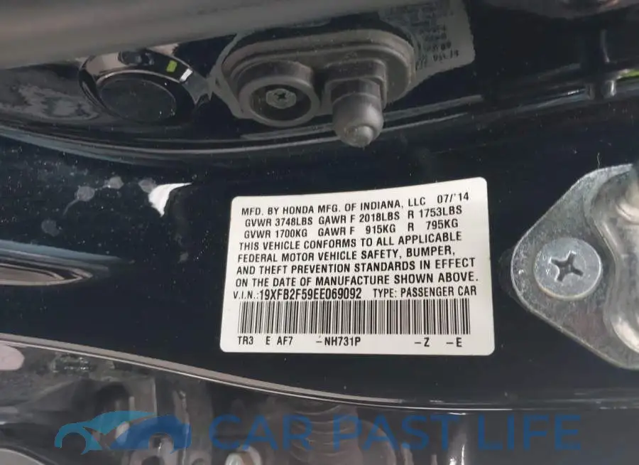 19XFB2F59EE069092# 9