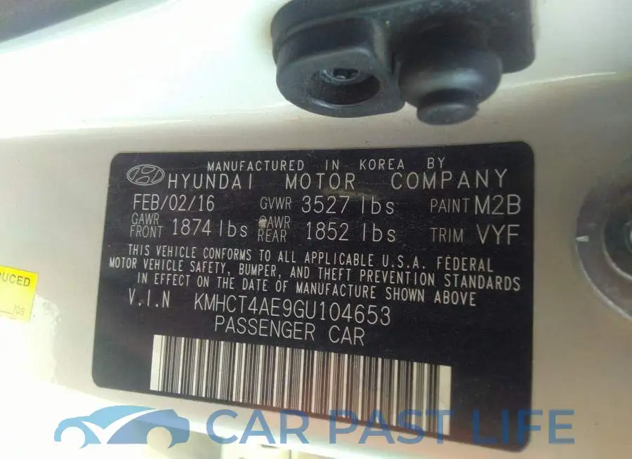 KMHCT4AE9GU104653# 9
