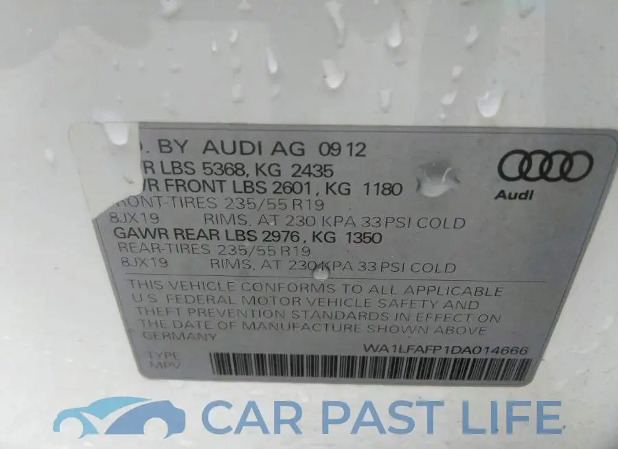 WA1LFAFP1DA014666# 9