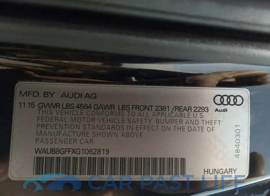 WAUB8GFFXG1062819# 9