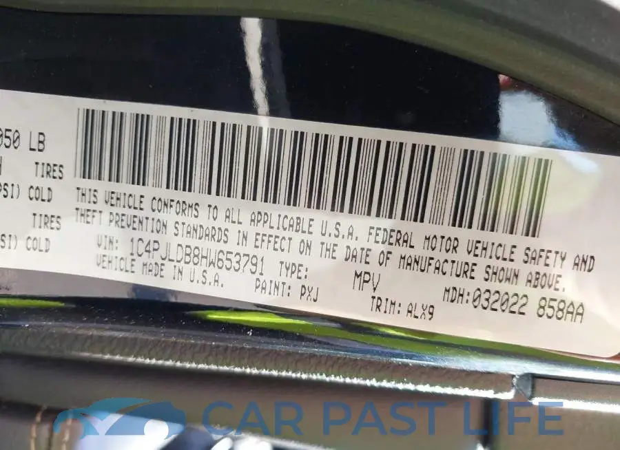 1C4PJLDB8HW653791# 9