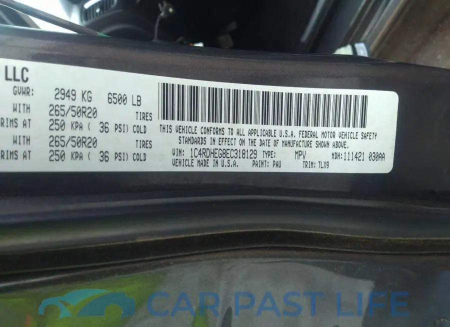 1C4RDHEG8EC318129# 9