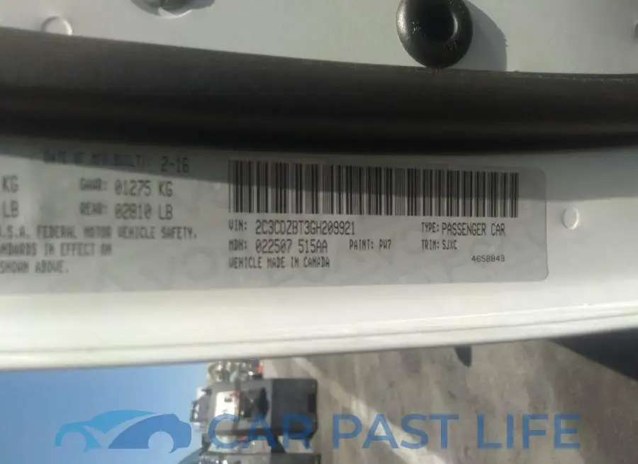 2C3CDZBT3GH209921# 9