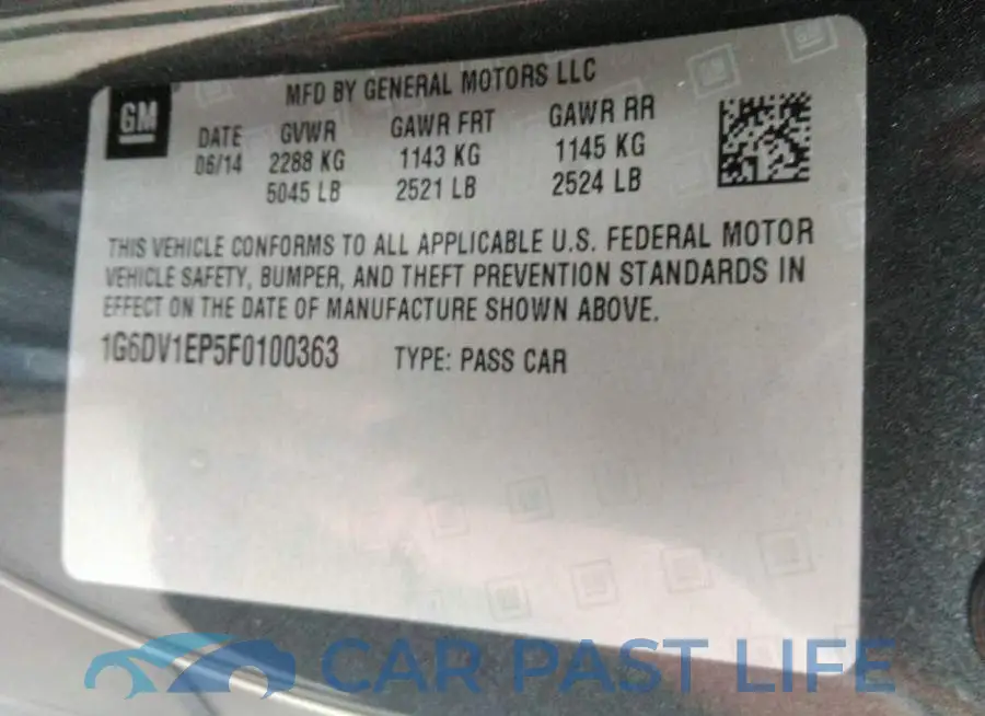 1G6DV1EP5F0100363# 9