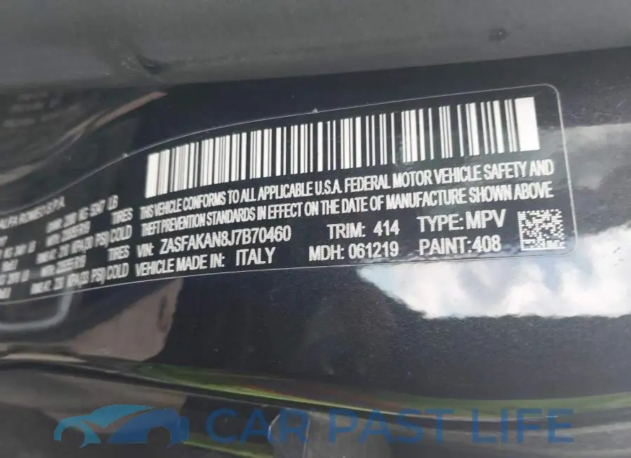 ZASFAKAN8J7B70460# 9
