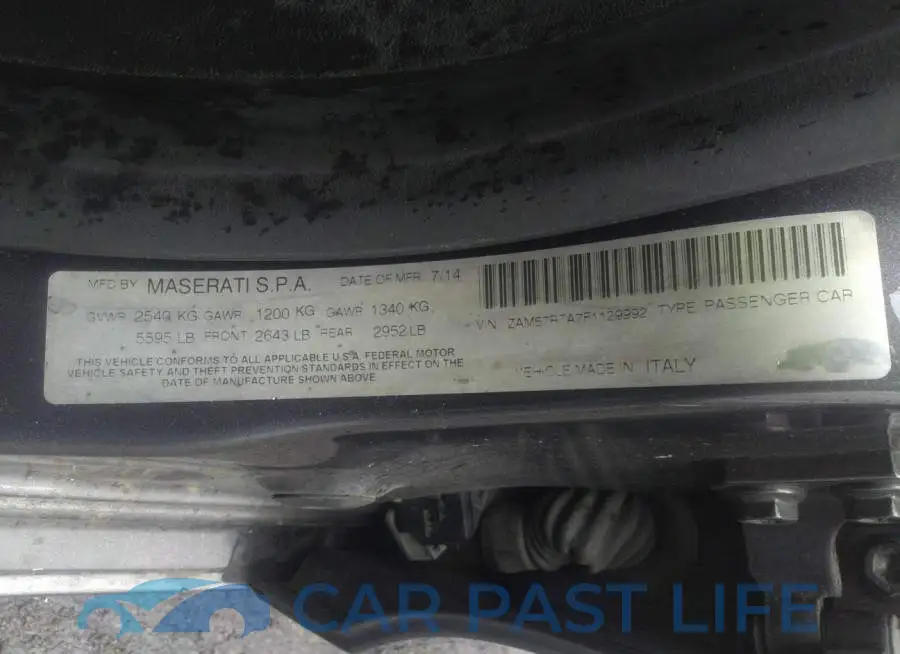 ZAM57RTA7F1129992# 9
