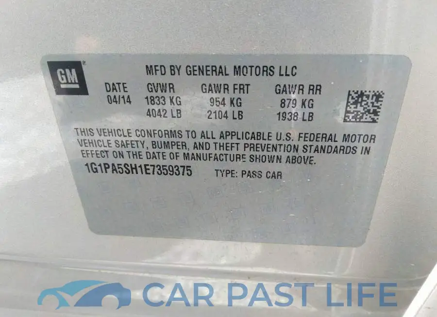 1G1PA5SH1E7359375# 9