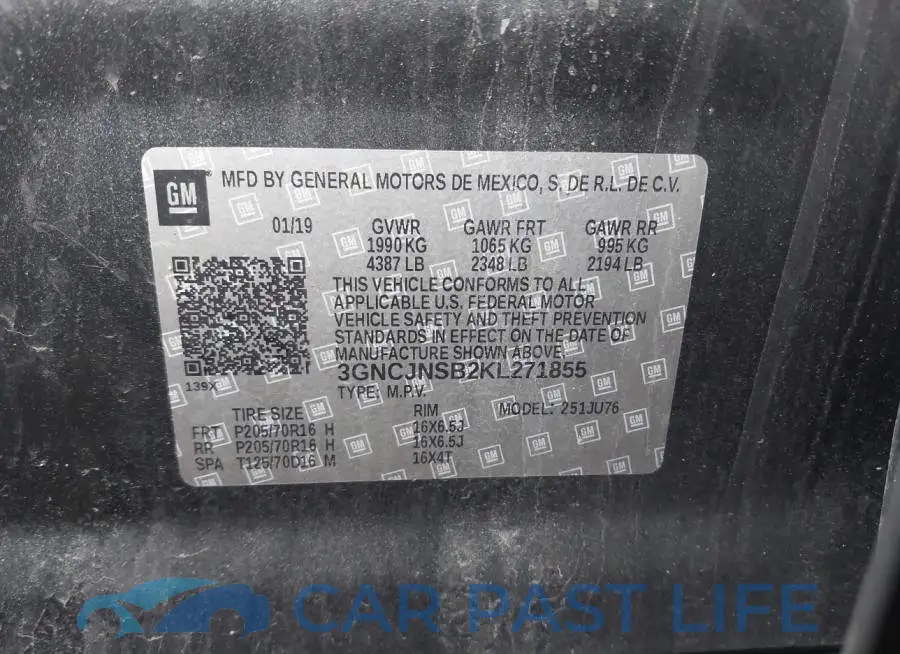 3GNCJNSB2KL271855# 9