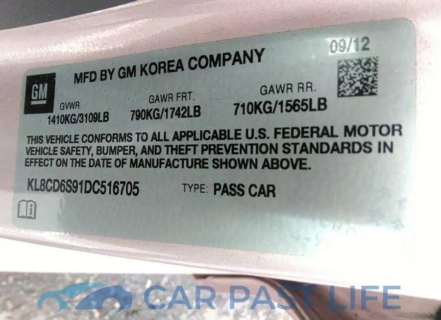 KL8CD6S91DC516705# 9