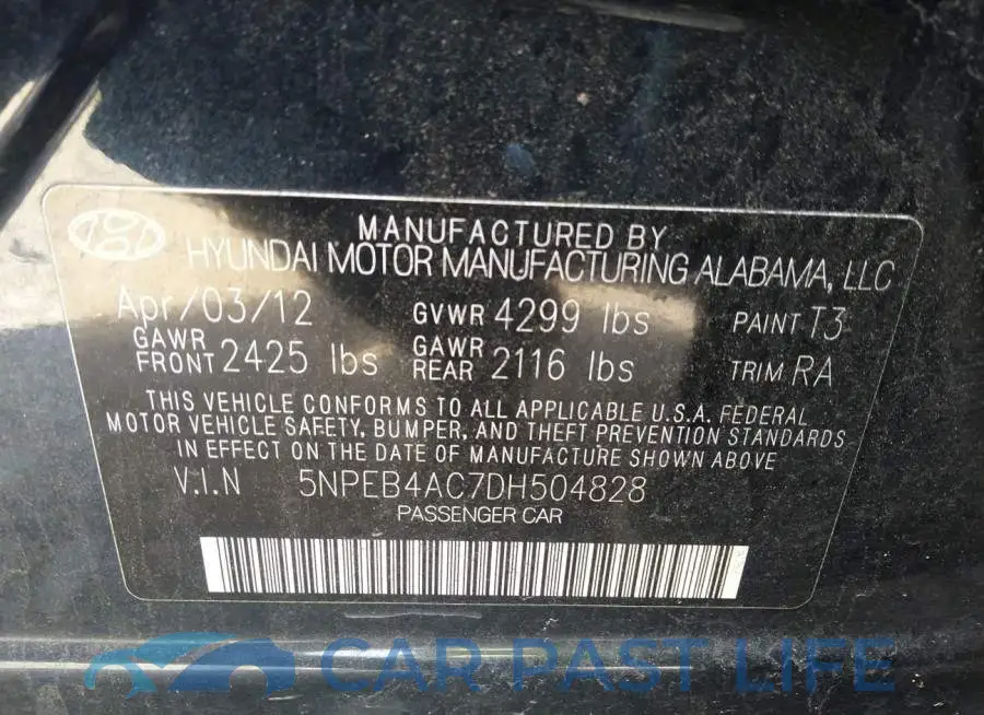 5NPEB4AC7DH504828# 9