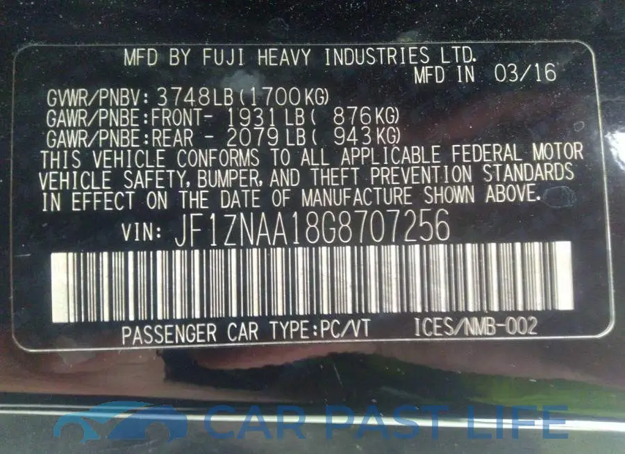 JF1ZNAA18G8707256# 9