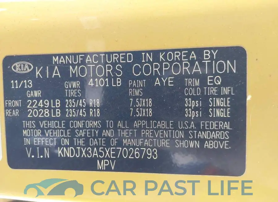 KNDJX3A5XE7026793# 9