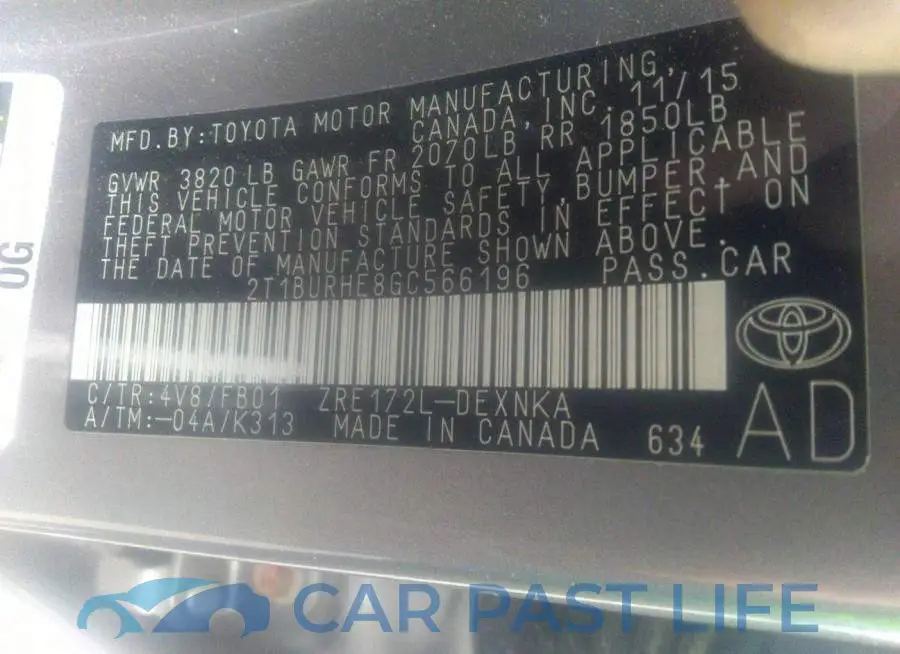 2T1BURHE8GC566196# 9