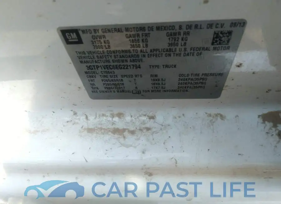 3GTP1VEC6EG221794# 9